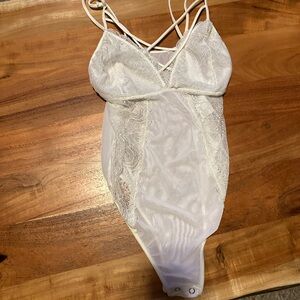 Elegant White Lace Bodysuit